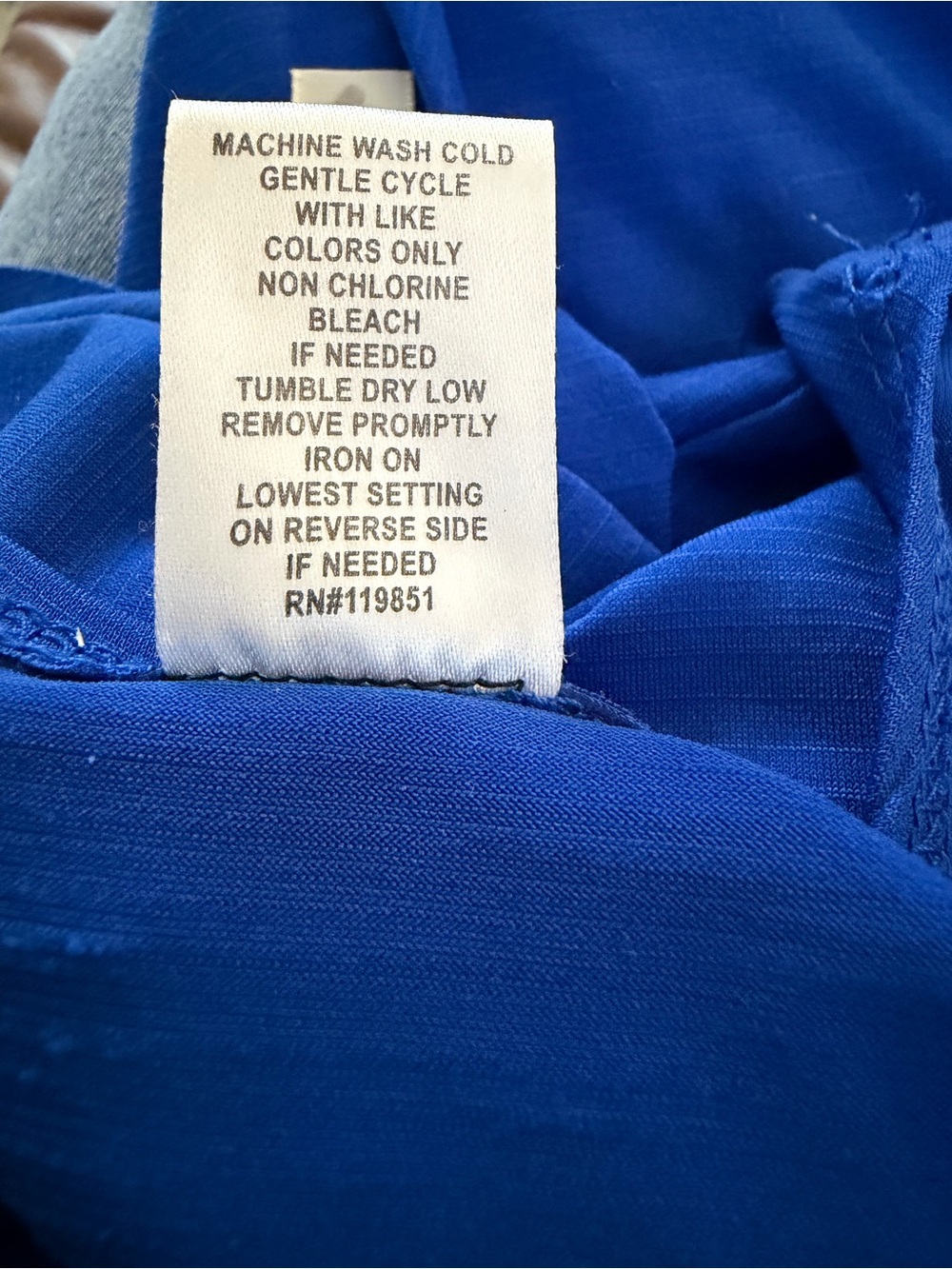 Heart Soul Royal Blue V-Neck Empire Waist Flowy Top Women’s Medium - Picture 7 of 7